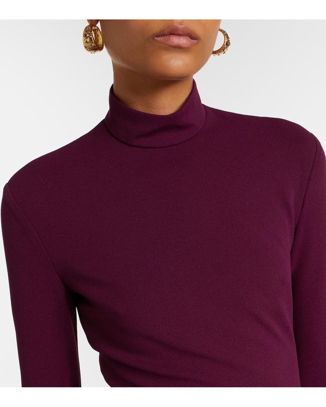 Solace London Purple Viviana Ruffled Gown