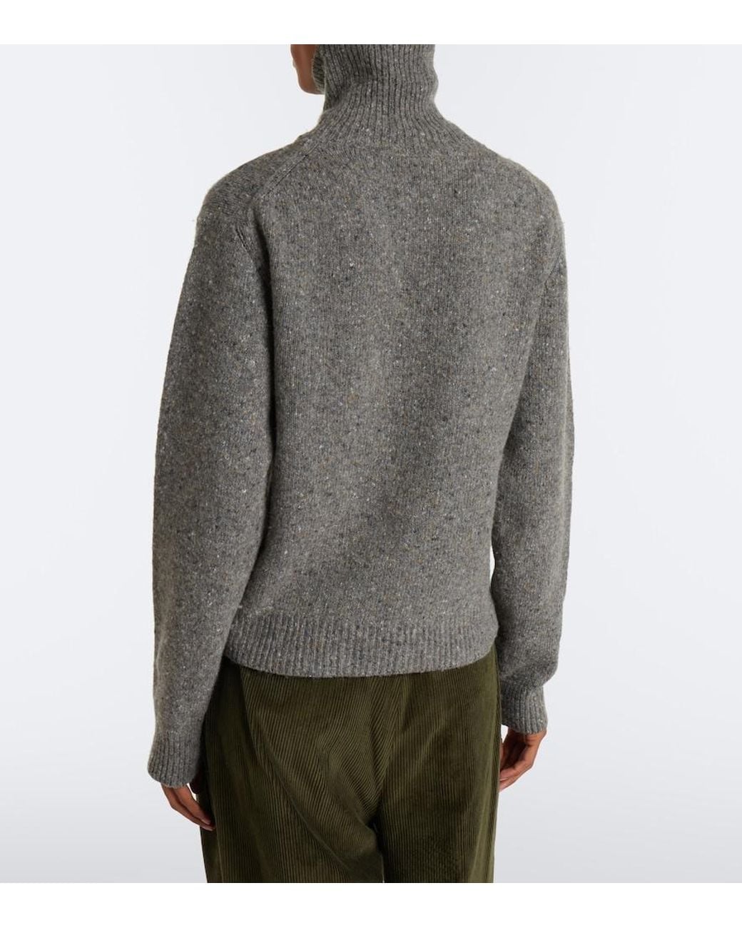 Rohe Gray Wool-Blend Turtleneck Sweater