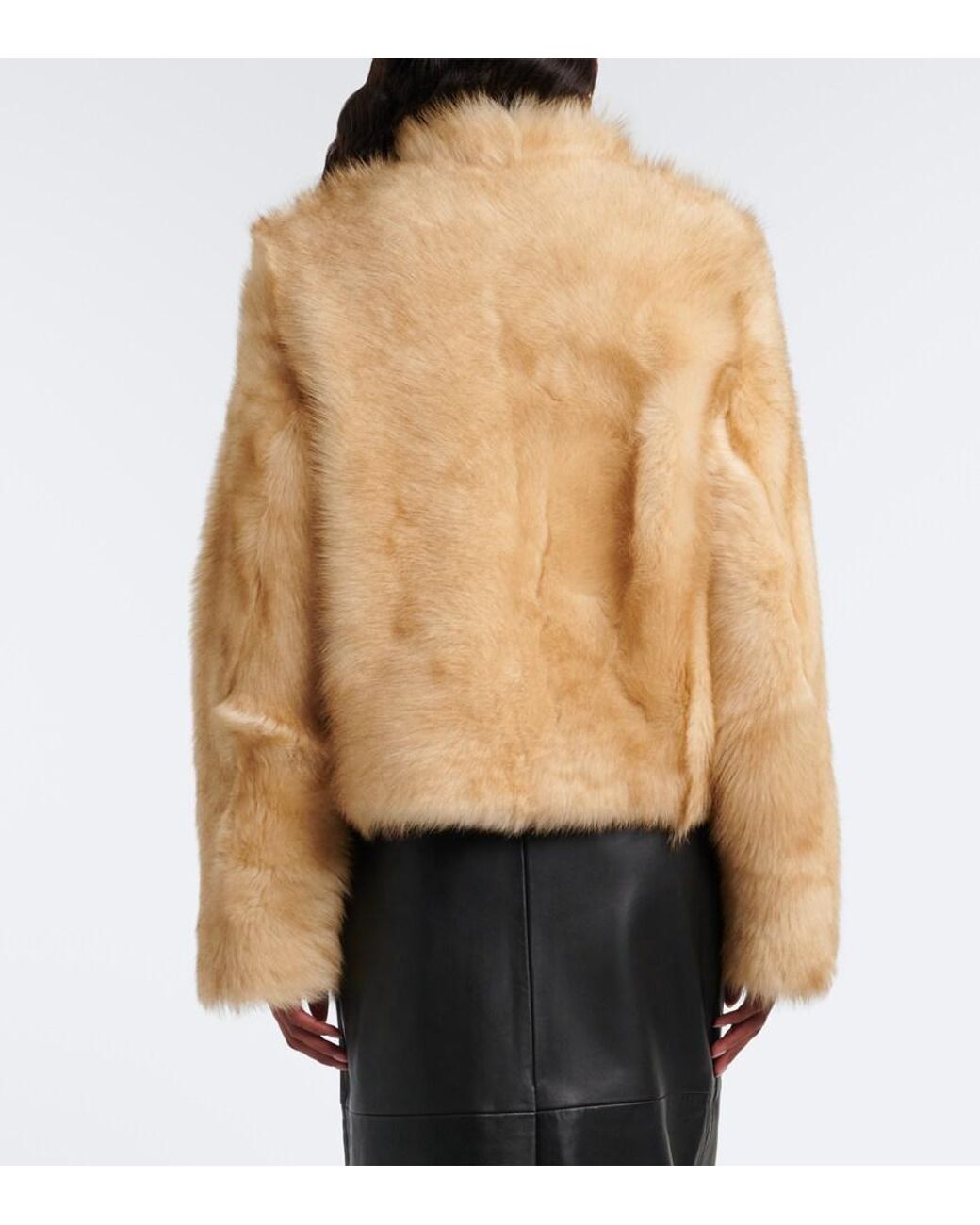Nour Hammour Natural Mira Shearling Jacket