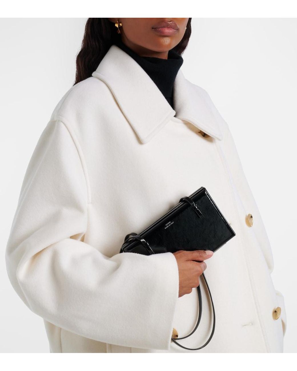 Totême Black Cocktail Leather Shoulder Bag