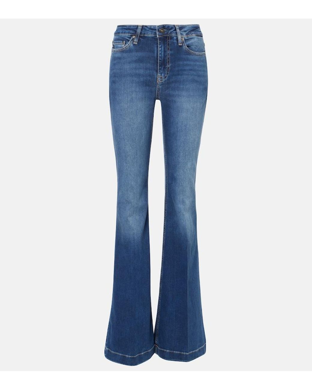 AG Jeans Blue Tropea High-Rise Flared Jeans