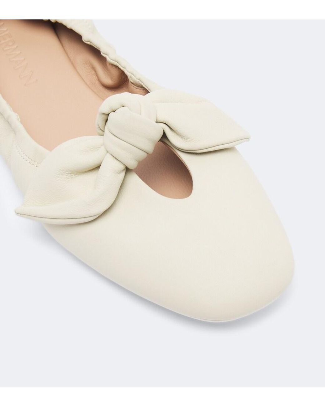 Zimmermann White Carousel Leather Ballet Flats