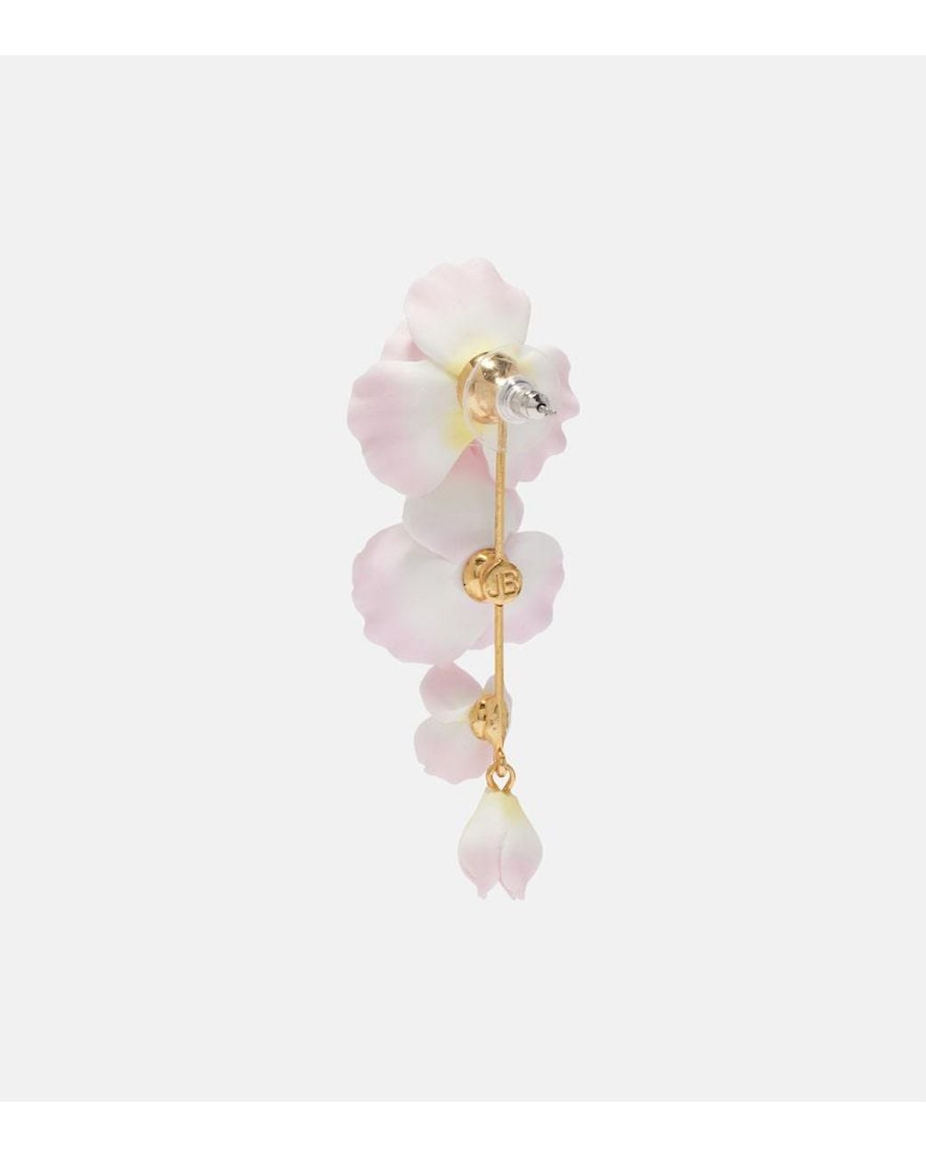 Jennifer Behr Pink Mariam Embellished Floral Drop Earrings