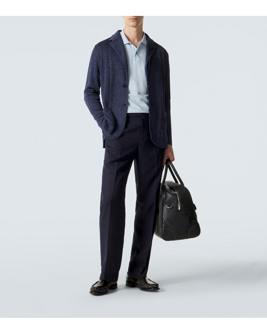Lardini Blue Mid-Rise Chinos for men