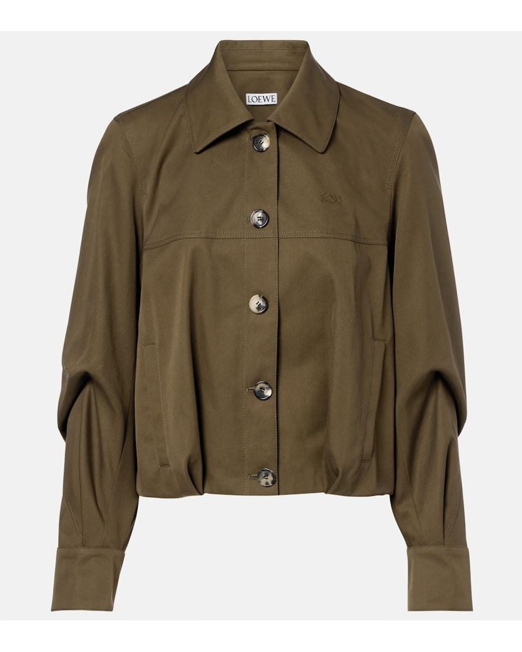Loewe Green Cotton And Silk Jacket