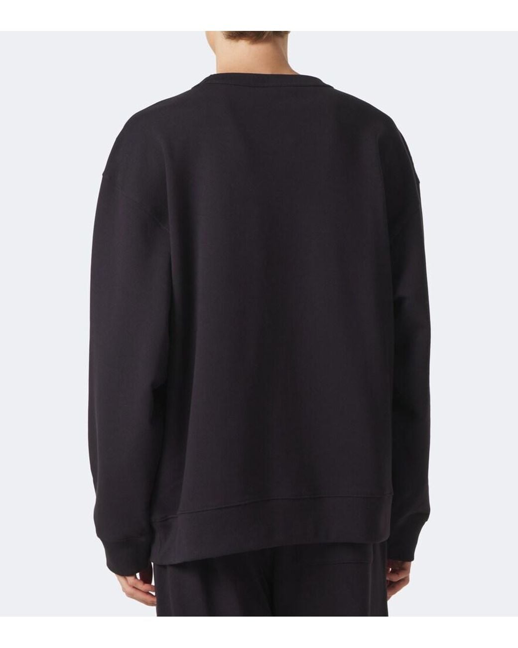 Dries Van Noten Black Cotton Jersey Sweatshirt for men