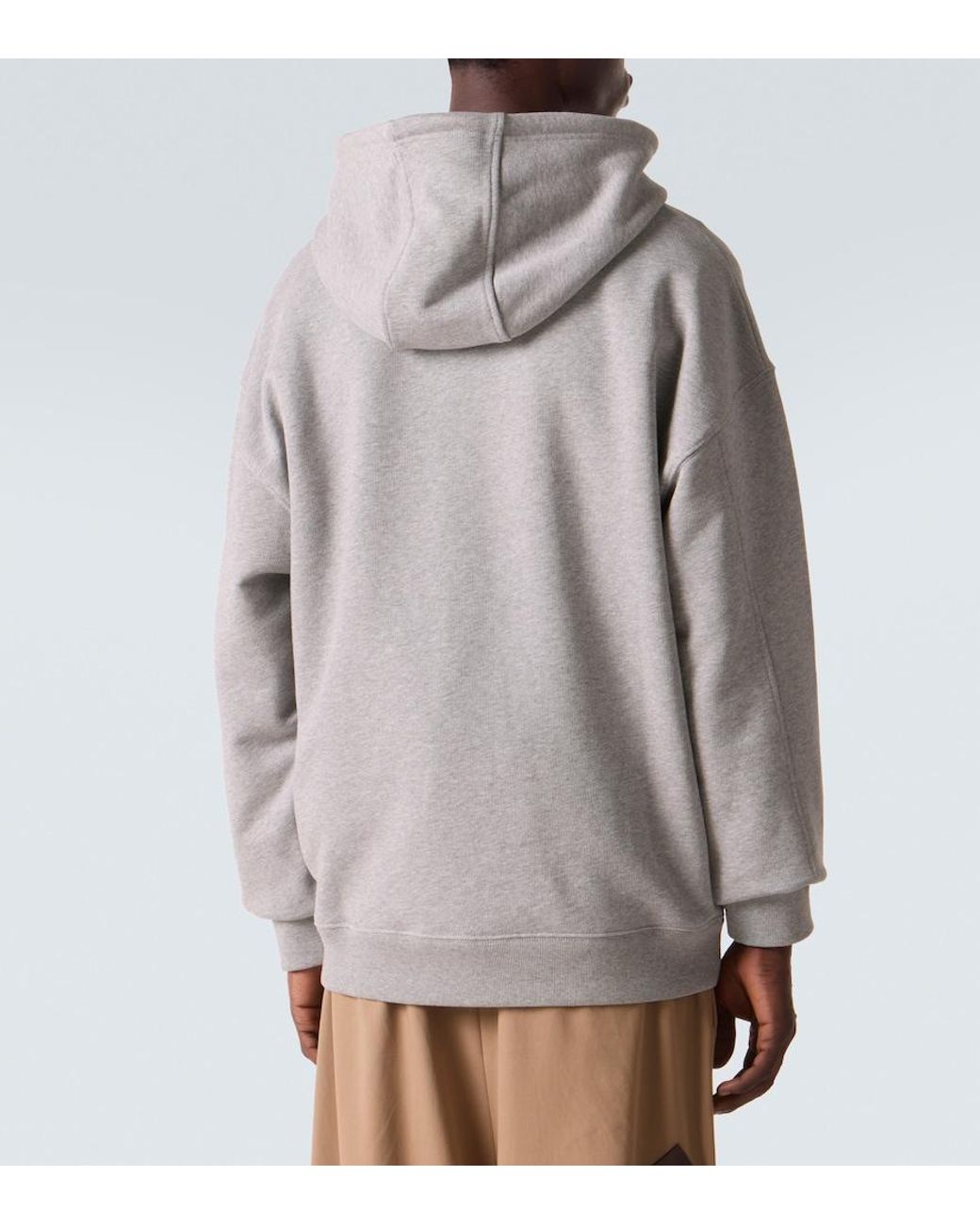 Loewe Gray Anagram Cotton Jersey Hoodie for men