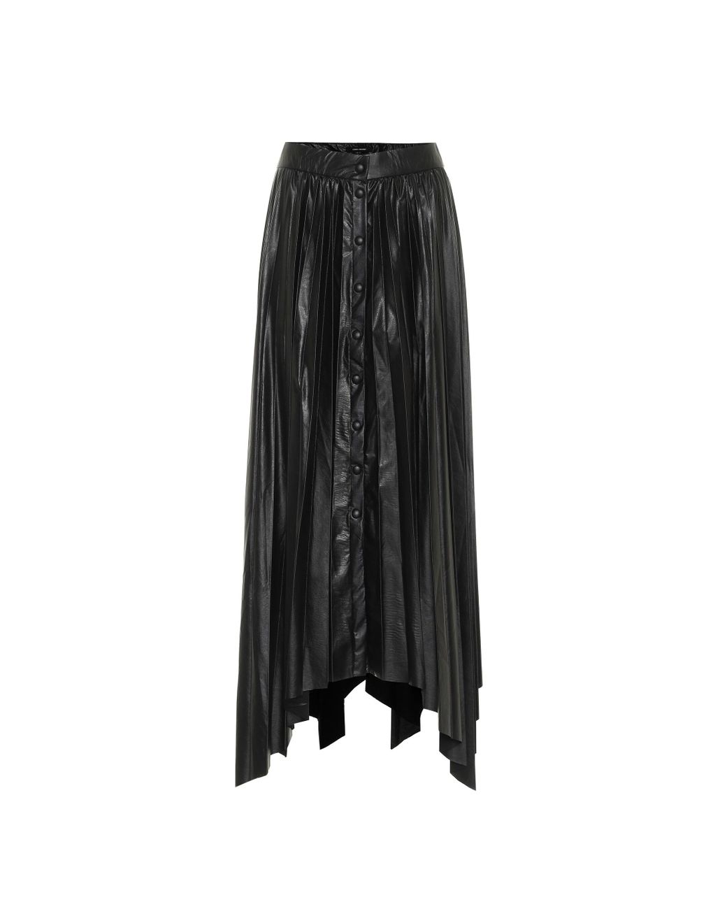Isabel Marant Davies Pleated Midi Skirt in Black - Lyst
