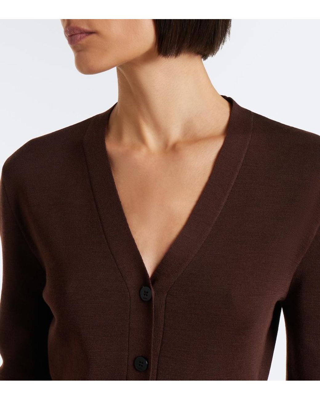 Gucci Brown Horsebit Wool Cardigan