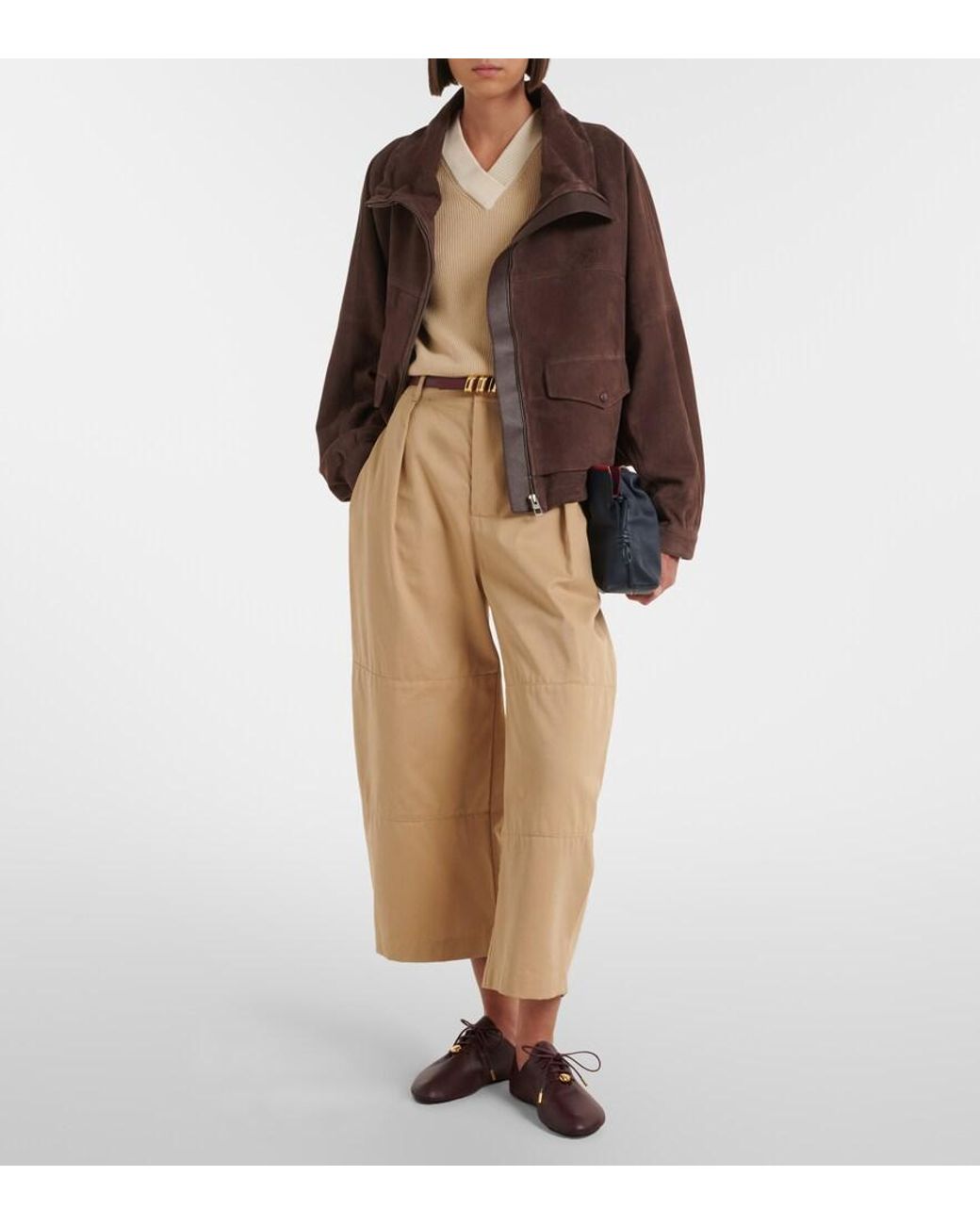 Loewe Brown Pebble Soft Leather Sneakers