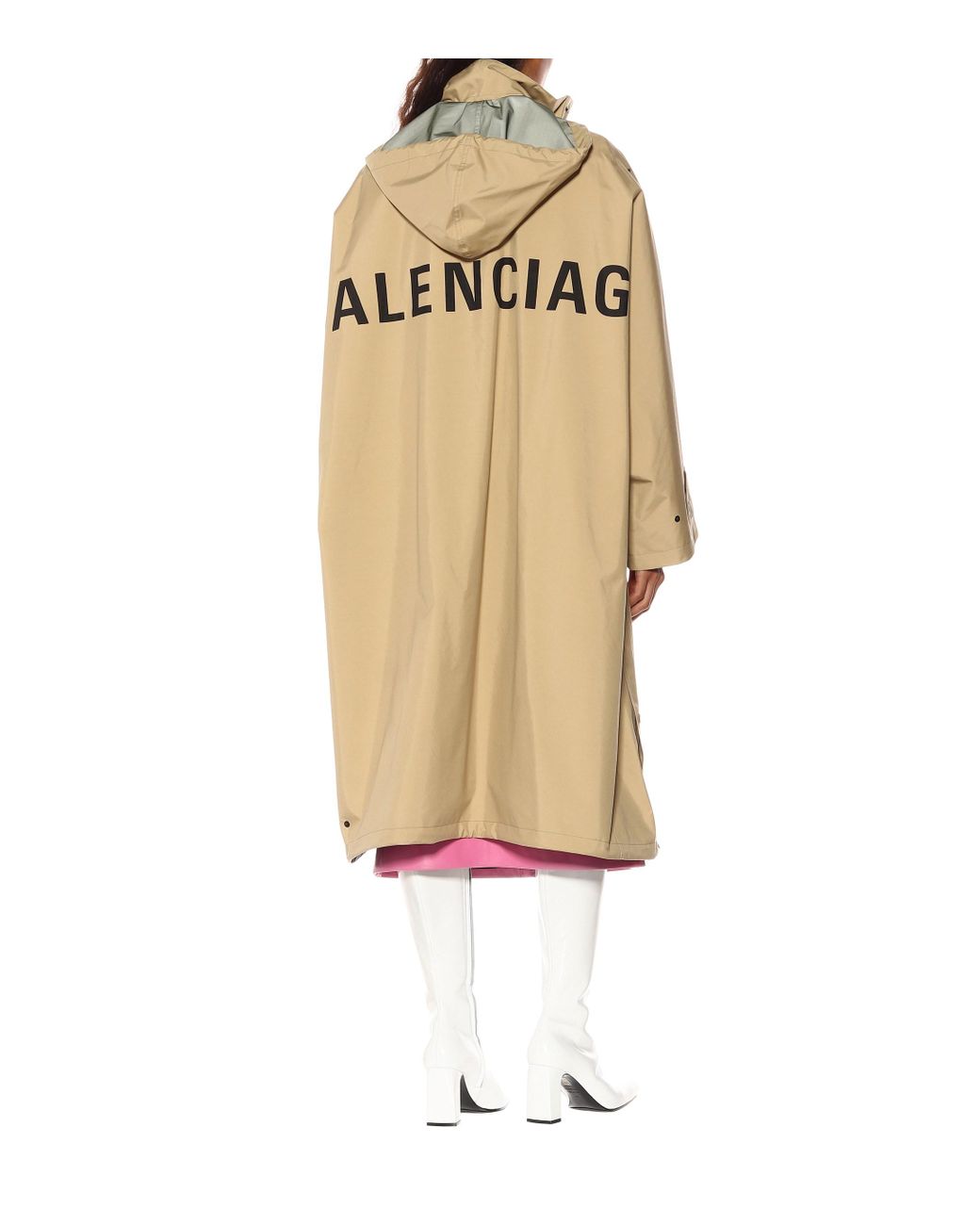 Balenciaga Opera Oversized Raincoat in Natural | Lyst