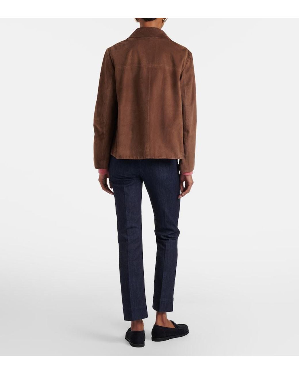 Max Mara Blue Diana Cotton-Blend Slim Pants