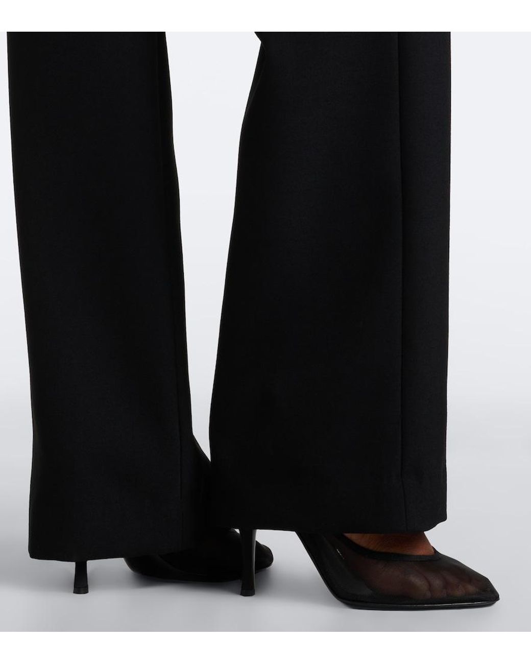 Alaïa Black Wool Straight Pants