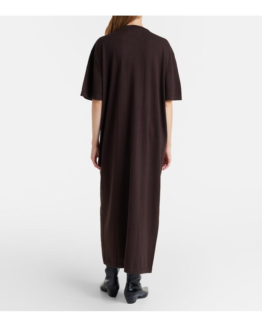Extreme Cashmere Brown N°321 Kris Cotton And Cashmere Maxi Dress