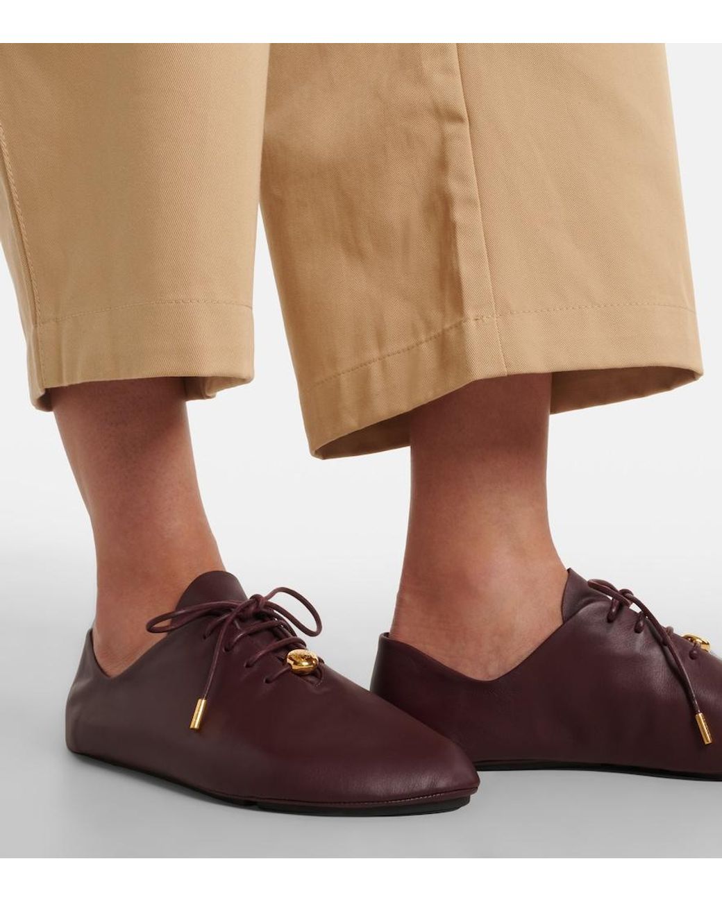 Loewe Brown Pebble Soft Leather Sneakers