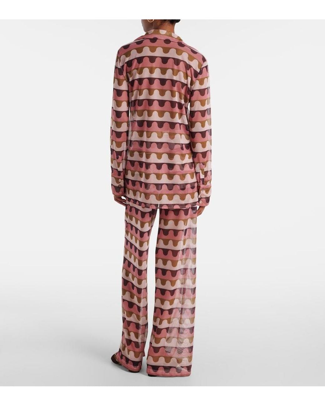 Adriana Degreas Pink Giardino Printed Shirt