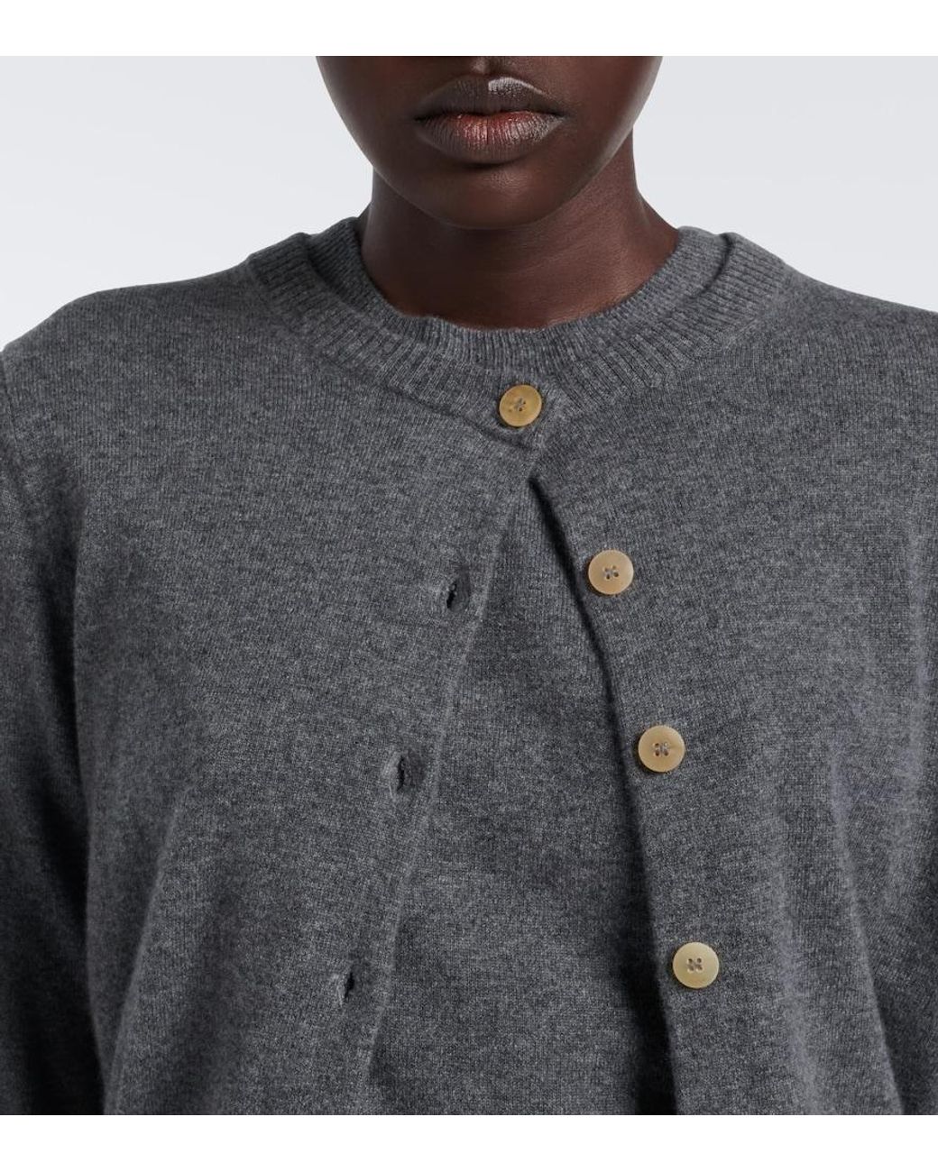 arch4 Gray Celestina Cashmere Cardigan