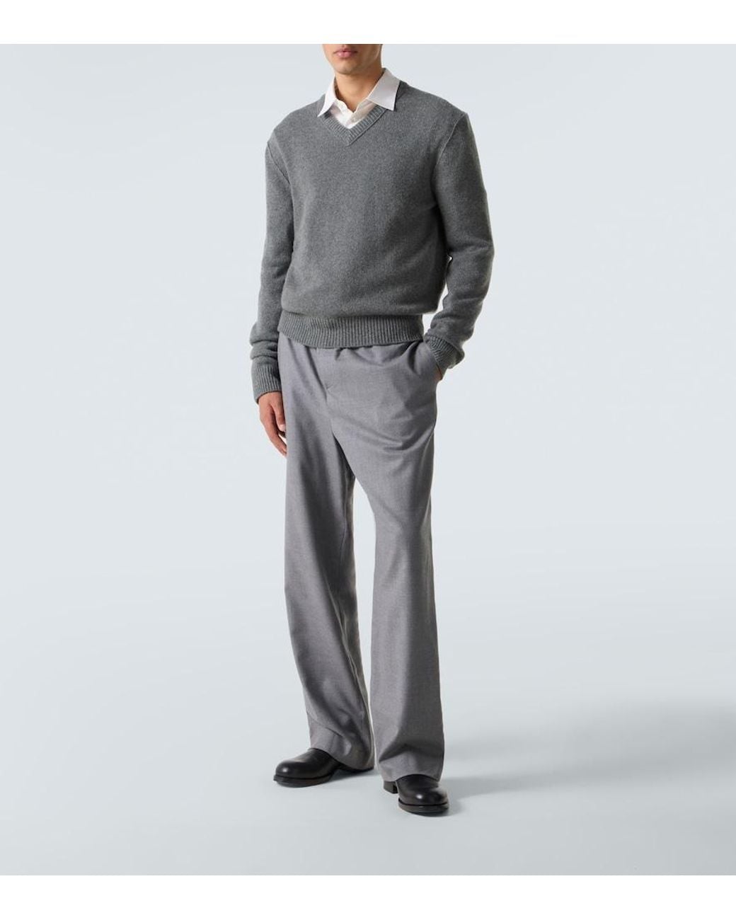 The Row Gray Horik Cashmere Sweater for men