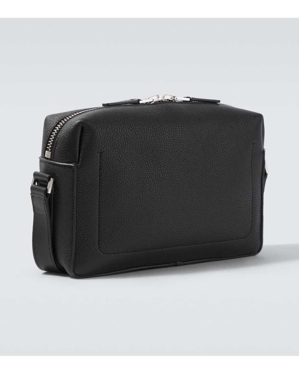 Tom Ford Black Leather Crossbody Bag for men