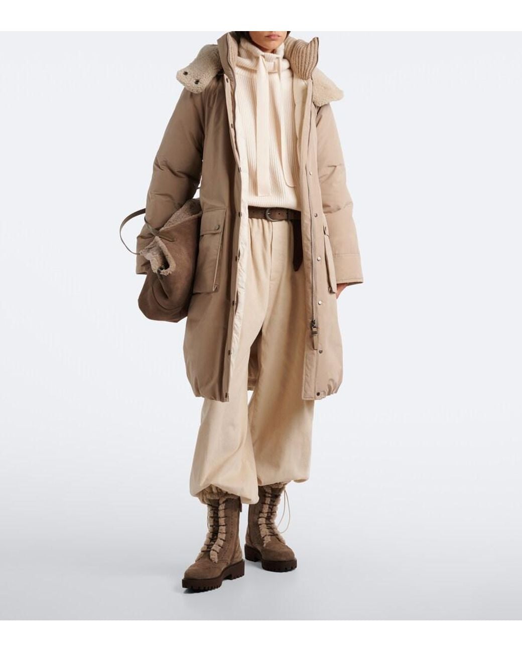 Brunello Cucinelli Natural Cashmere Turtleneck Sweater