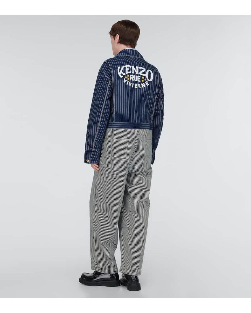 KENZO Sailor Striped Denim Jumpsuit in Blue for Men | Lyst