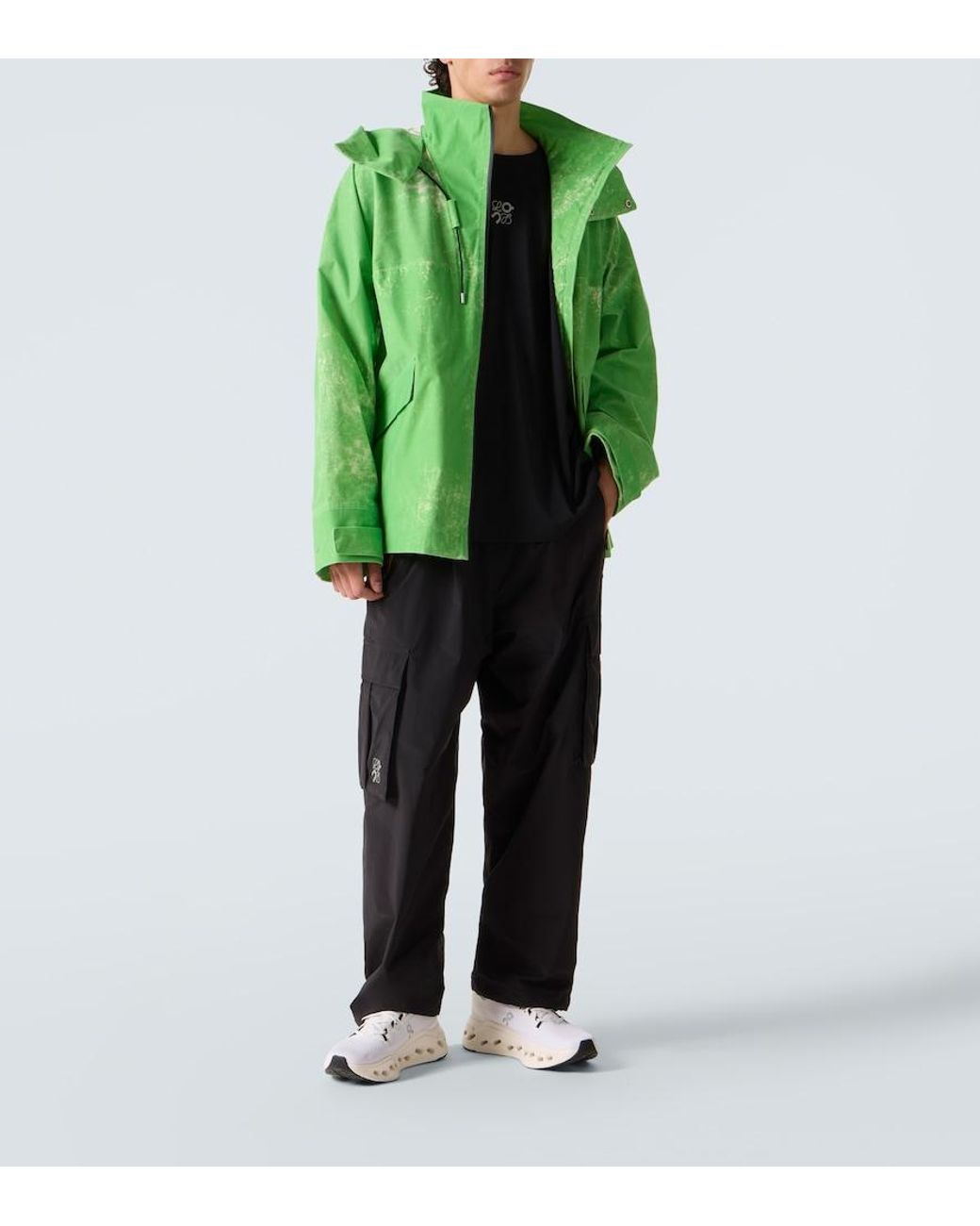 Loewe Green X On Flocked Woven Jacket for men