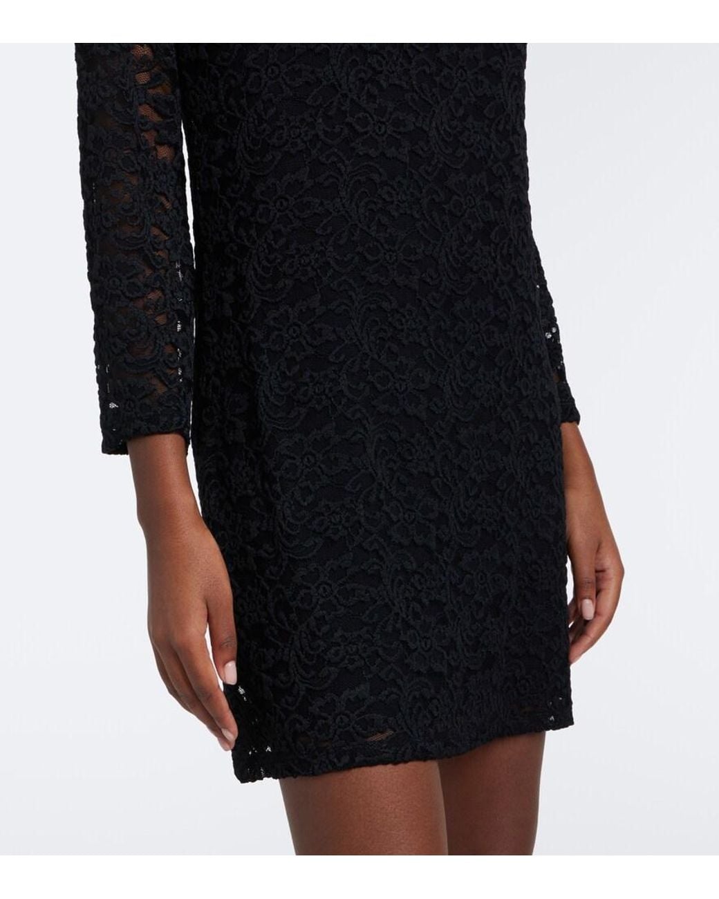 Veronica Beard Black Savina Lace Minidress