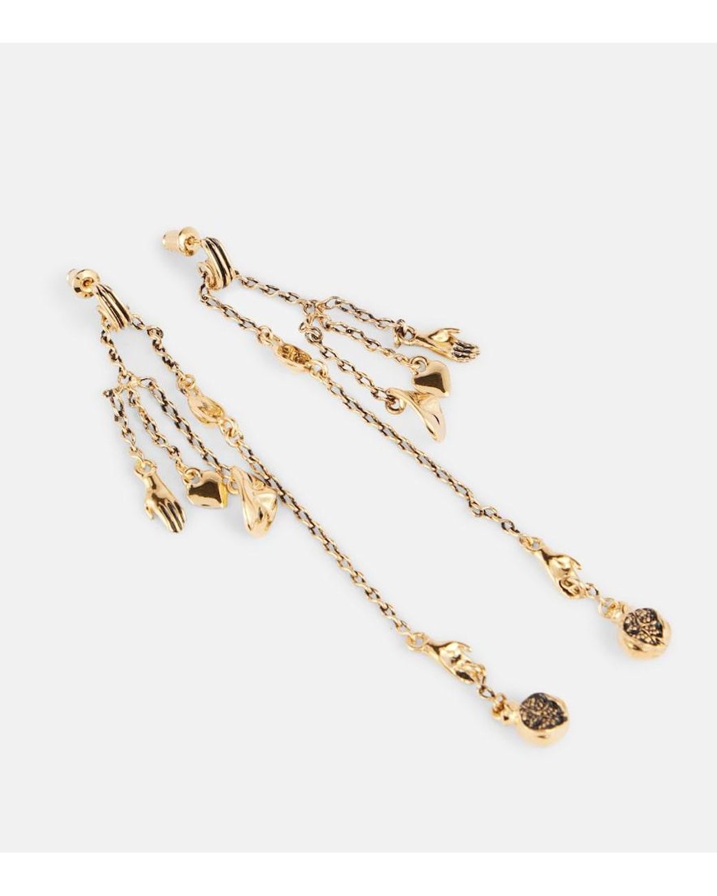 Lemaire White Estampe Drop Earrings