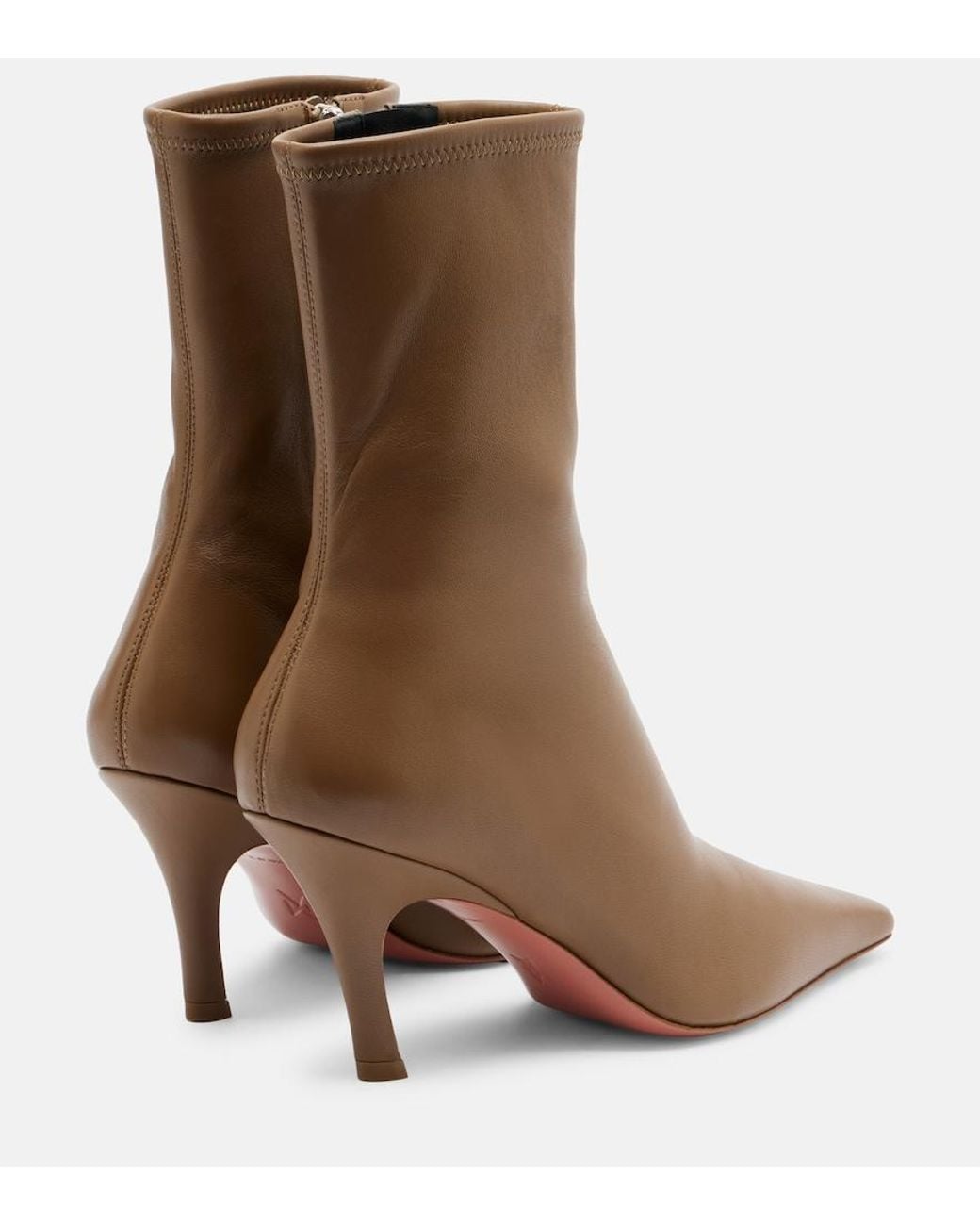 AMINA MUADDI Brown Jamie Leather Ankle Boots