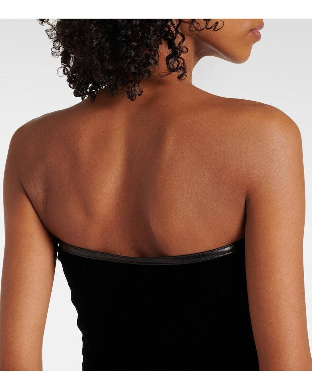 Tom Ford Black Strapless Velvet Gown