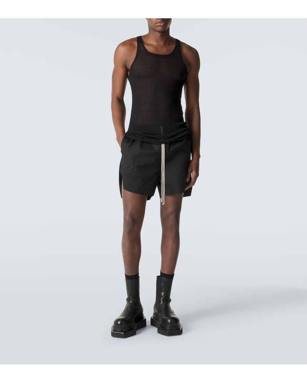Rick Owens Gray Cashmere Tank Top for men