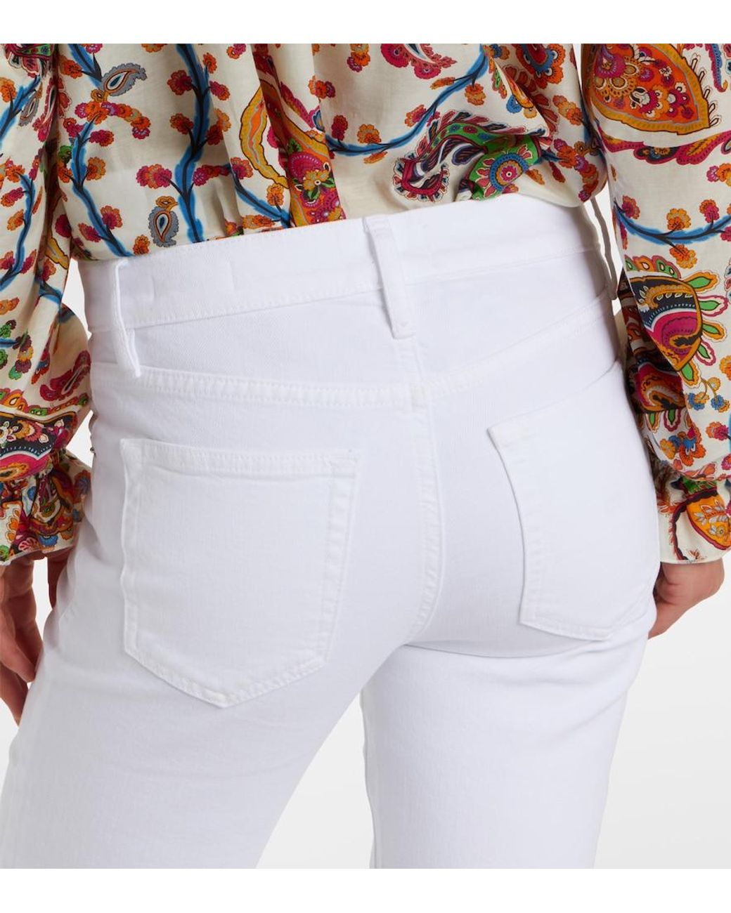 FRAME White The Rodeo Bootcut Jeans