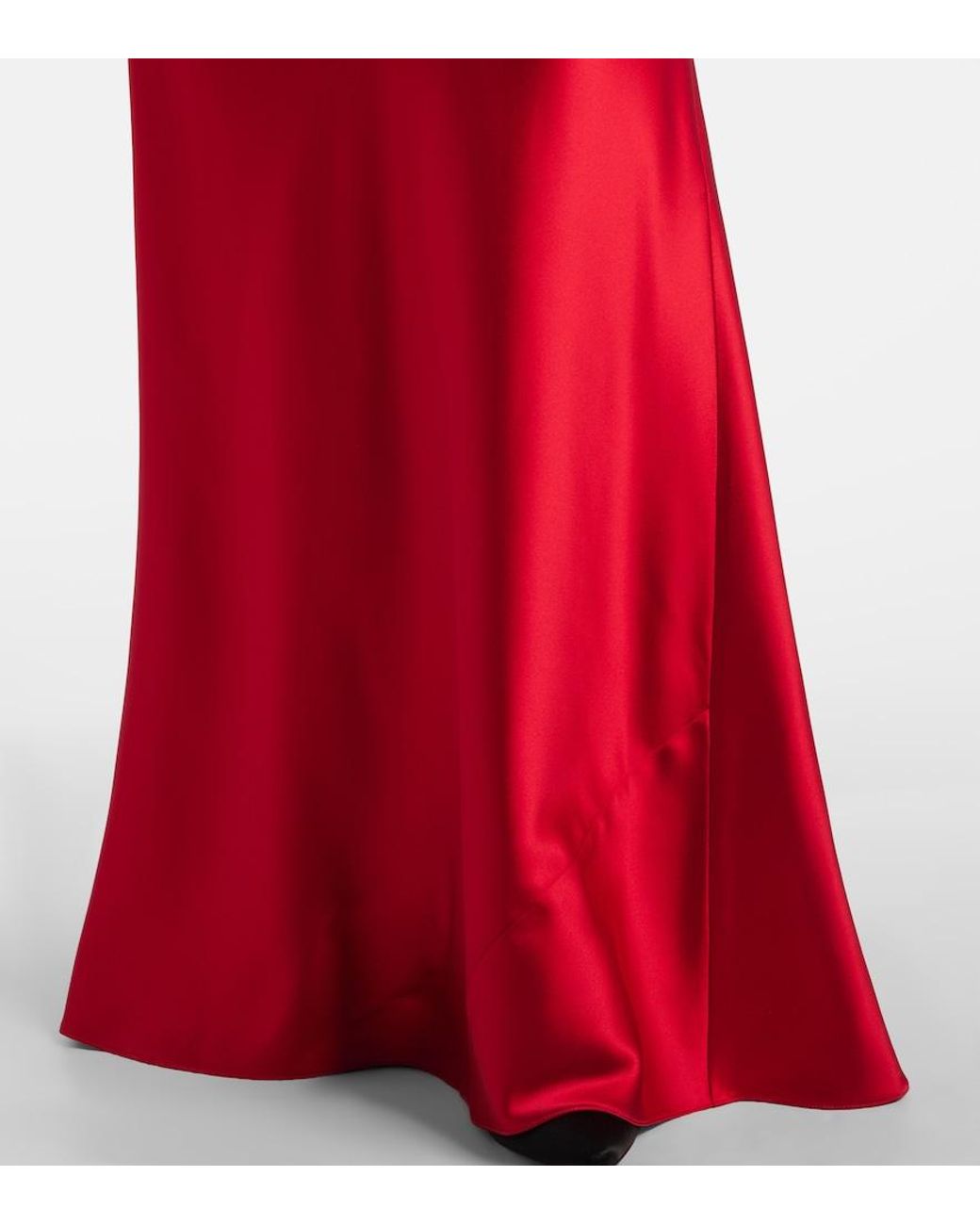Ralph Lauren Red Halterneck Satin Gown