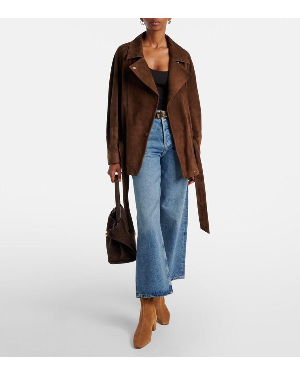 Aquazzura Brown Saint Honore 35 Suede Ankle Boots