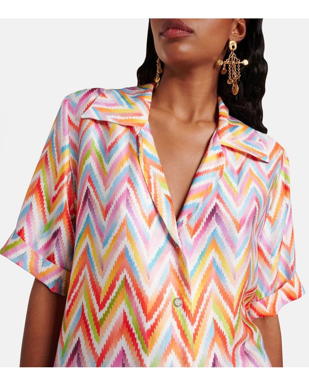 Missoni Orange Oversize-Hemd