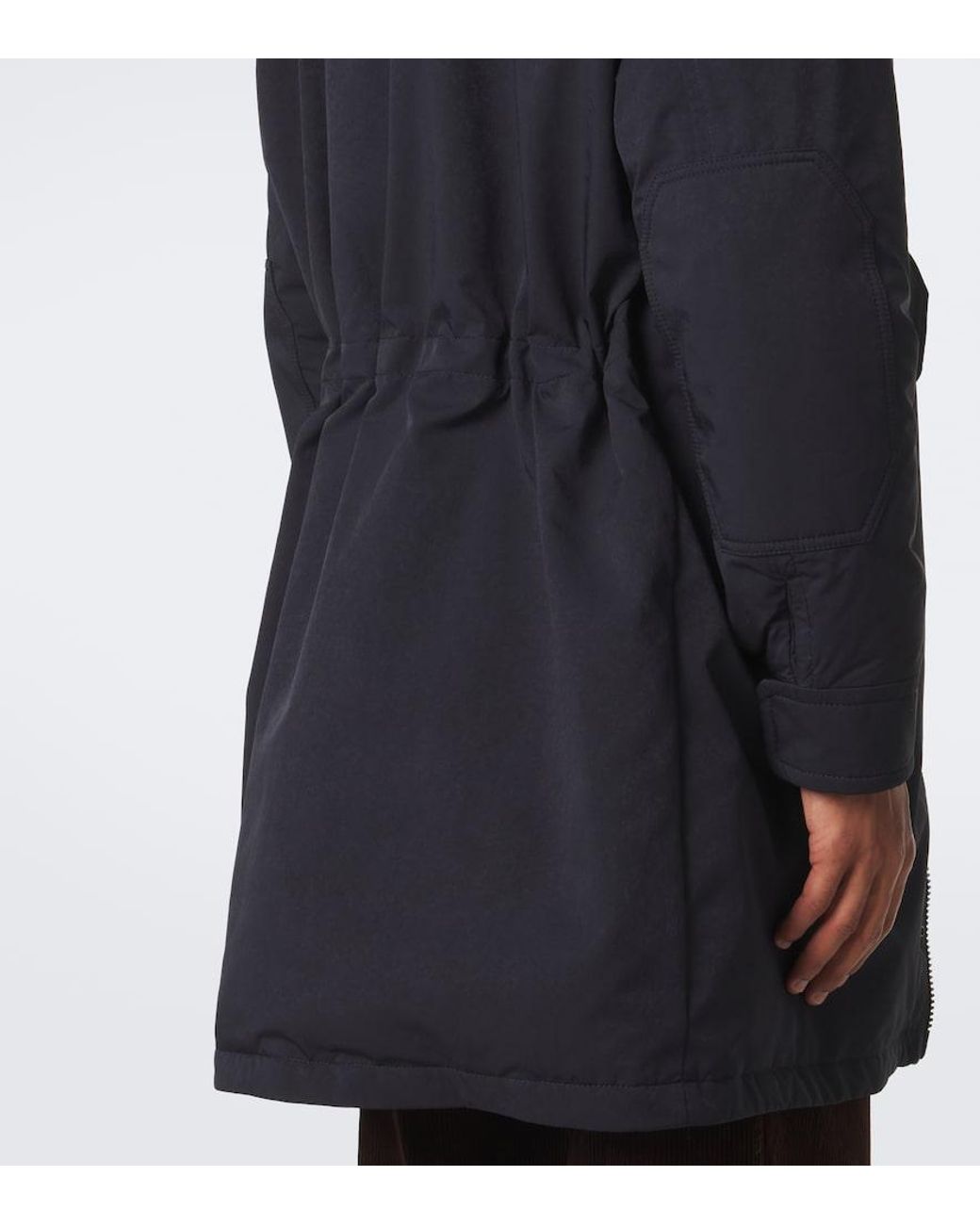 Moncler Blue Nahan Hooded Down Coat for men