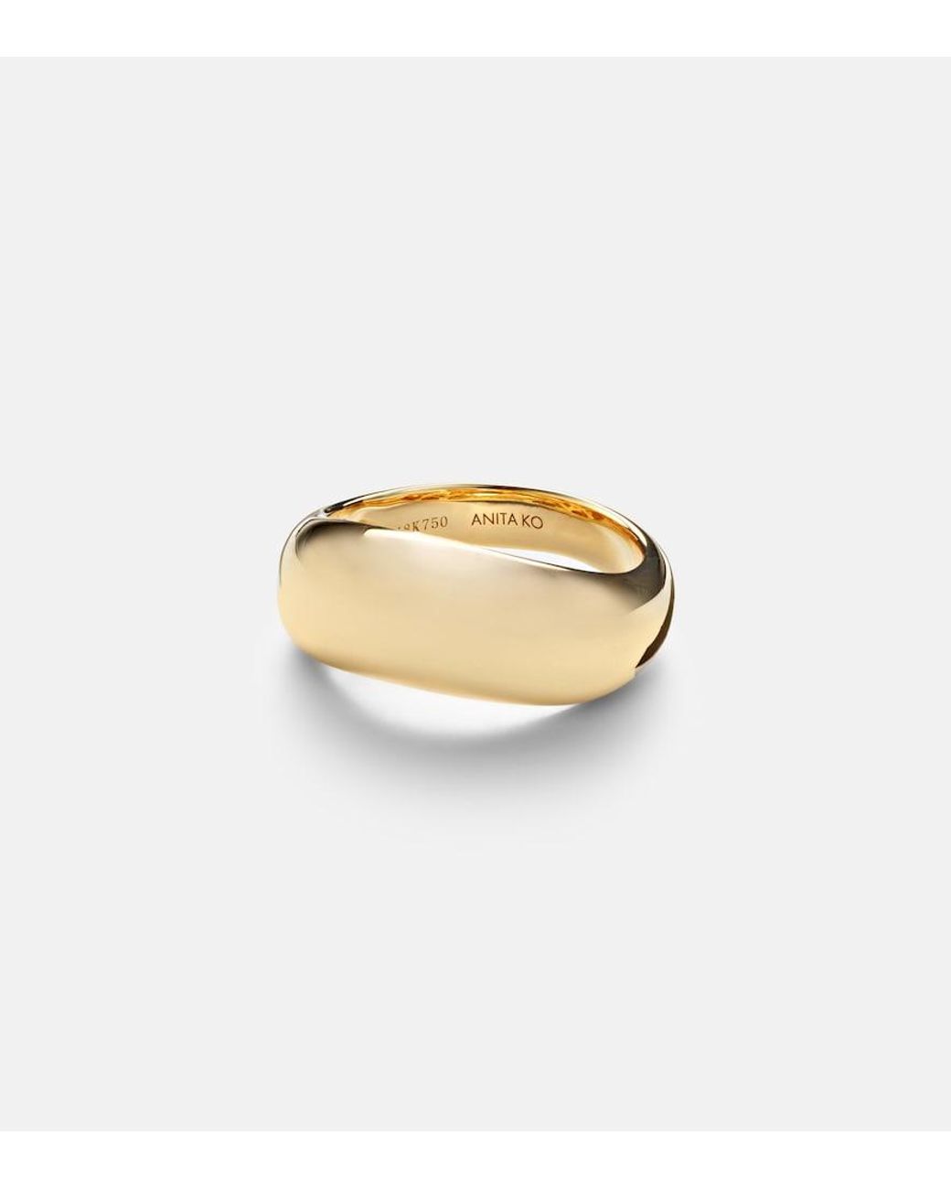 Anita Ko Metallic Celeste Wave 18Kt Ring