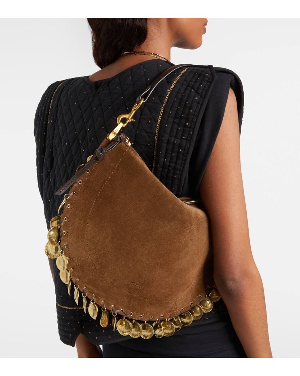 Isabel Marant Brown Oskan Soft Small Suede Crossbody Bag