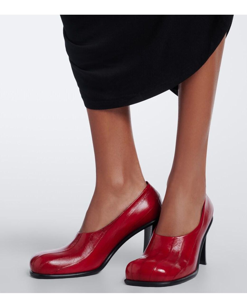 Proenza Schouler Red Esme Eel Leather Pumps