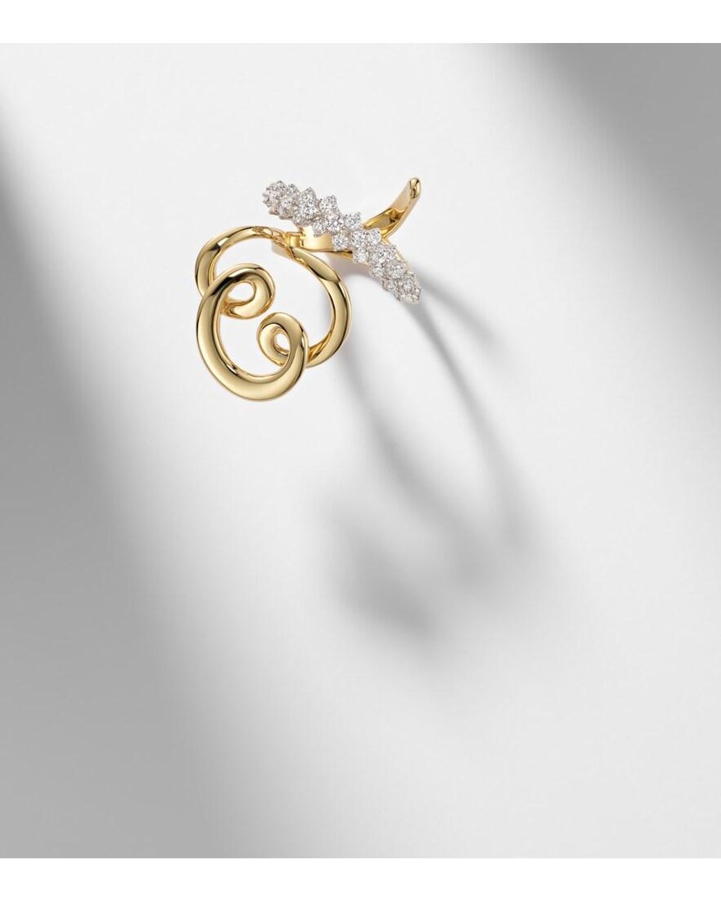 YEPREM White 18Kt Ring With Diamonds