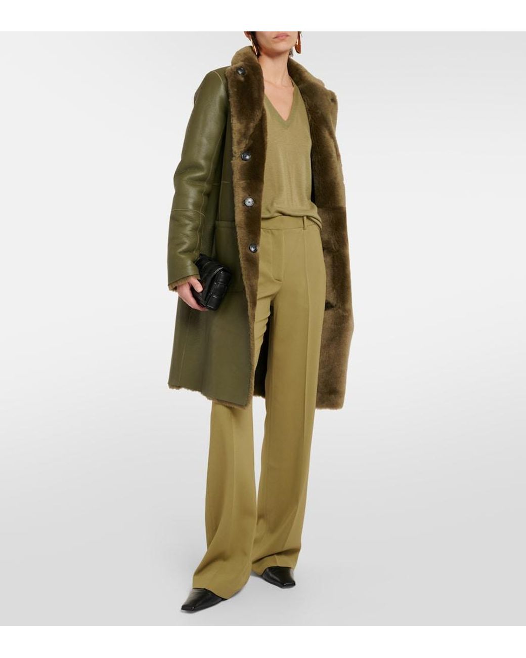 Joseph Green Morissey Mid-Rise Cady Flared Pants