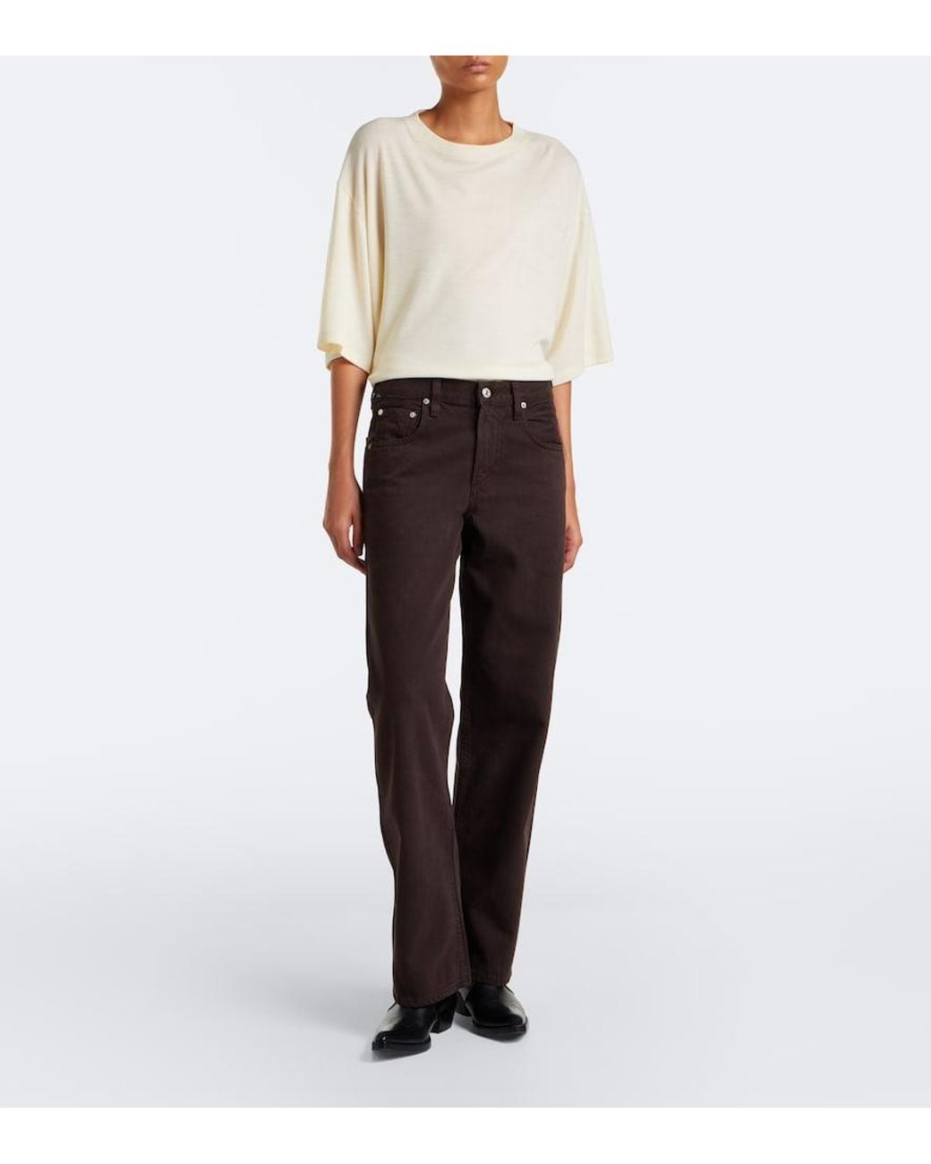 Citizens of Humanity Brown Lindz Straight Jeans