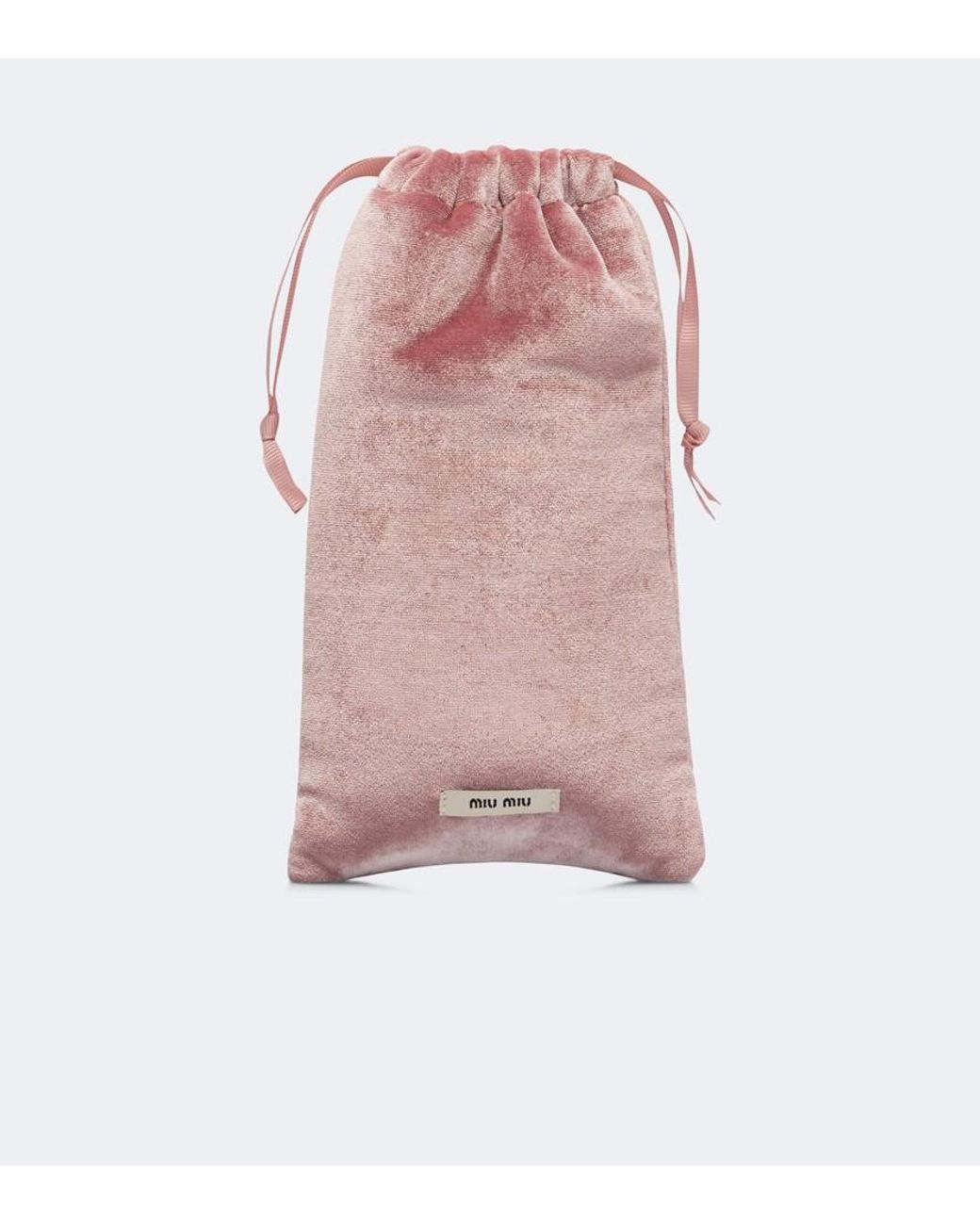 Miu Miu Pink Signature Rectangular Sunglasses