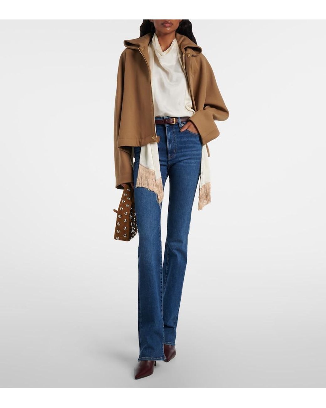 FRAME Blue Reboot High-Rise Flared Jeans
