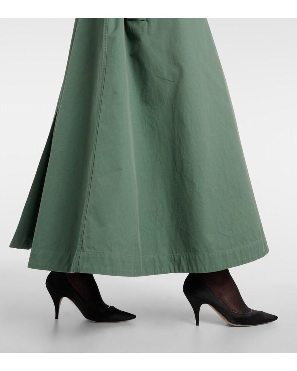 The Row Black Liisa Satin Pumps