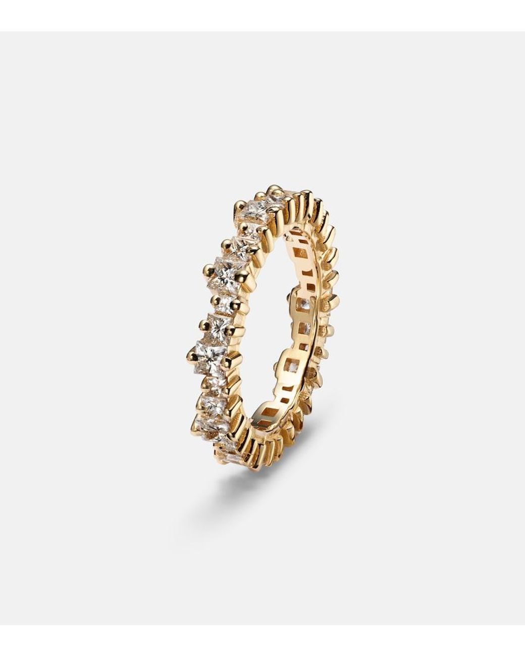 Suzanne Kalan White Milli 18Kt Tech Ring Jackets With Diamonds
