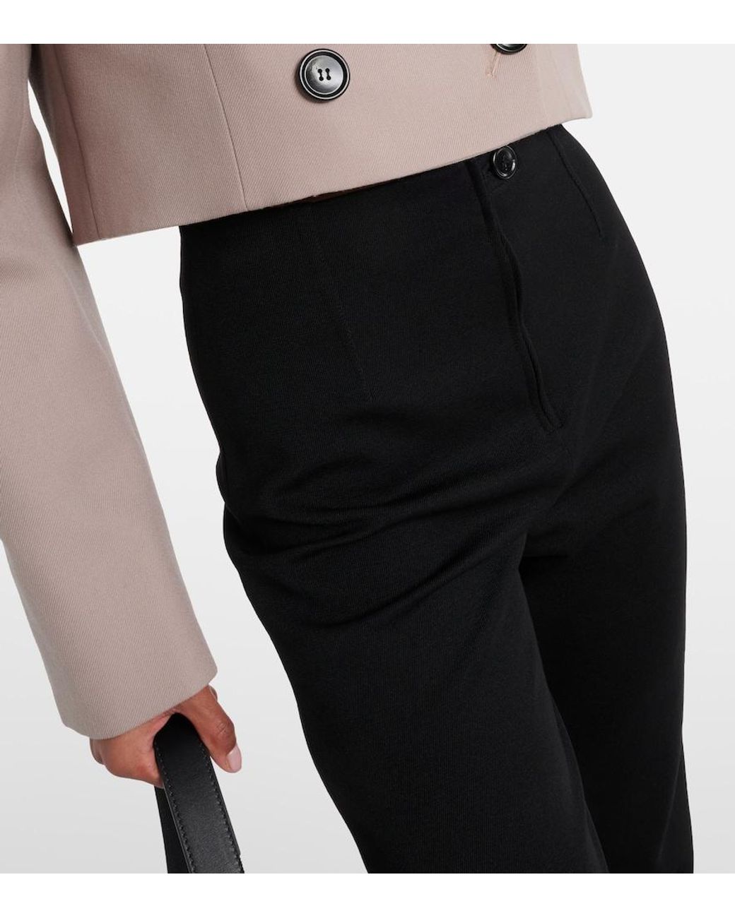 Alaïa Black High-Rise Gabardine Leggings