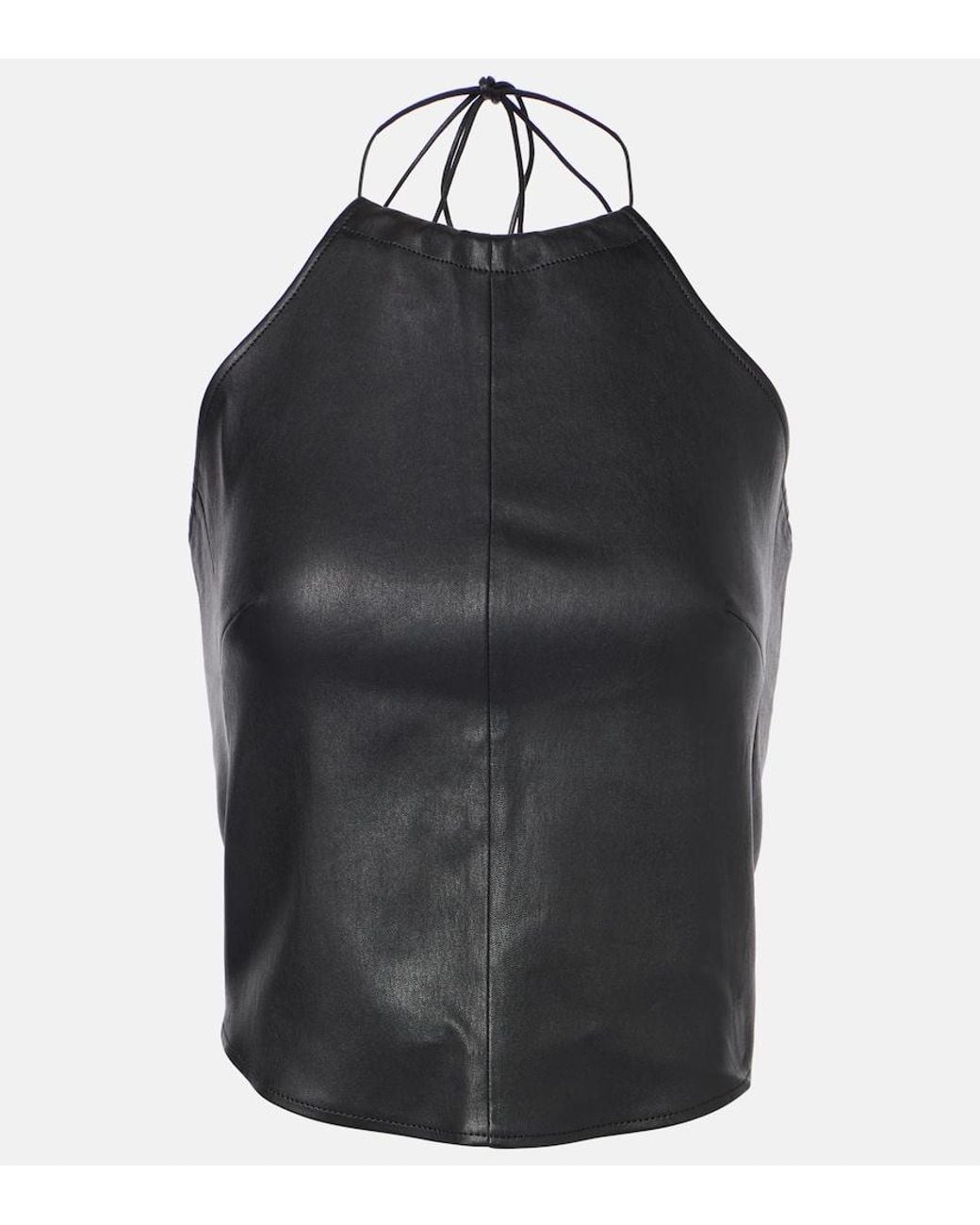 Stouls Black Rosie Halterneck Leather Top
