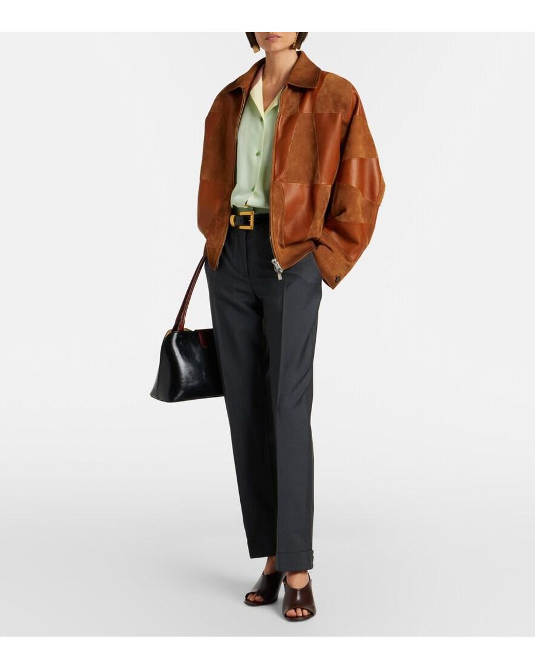 Versace Brown Giulietta Leather Mules