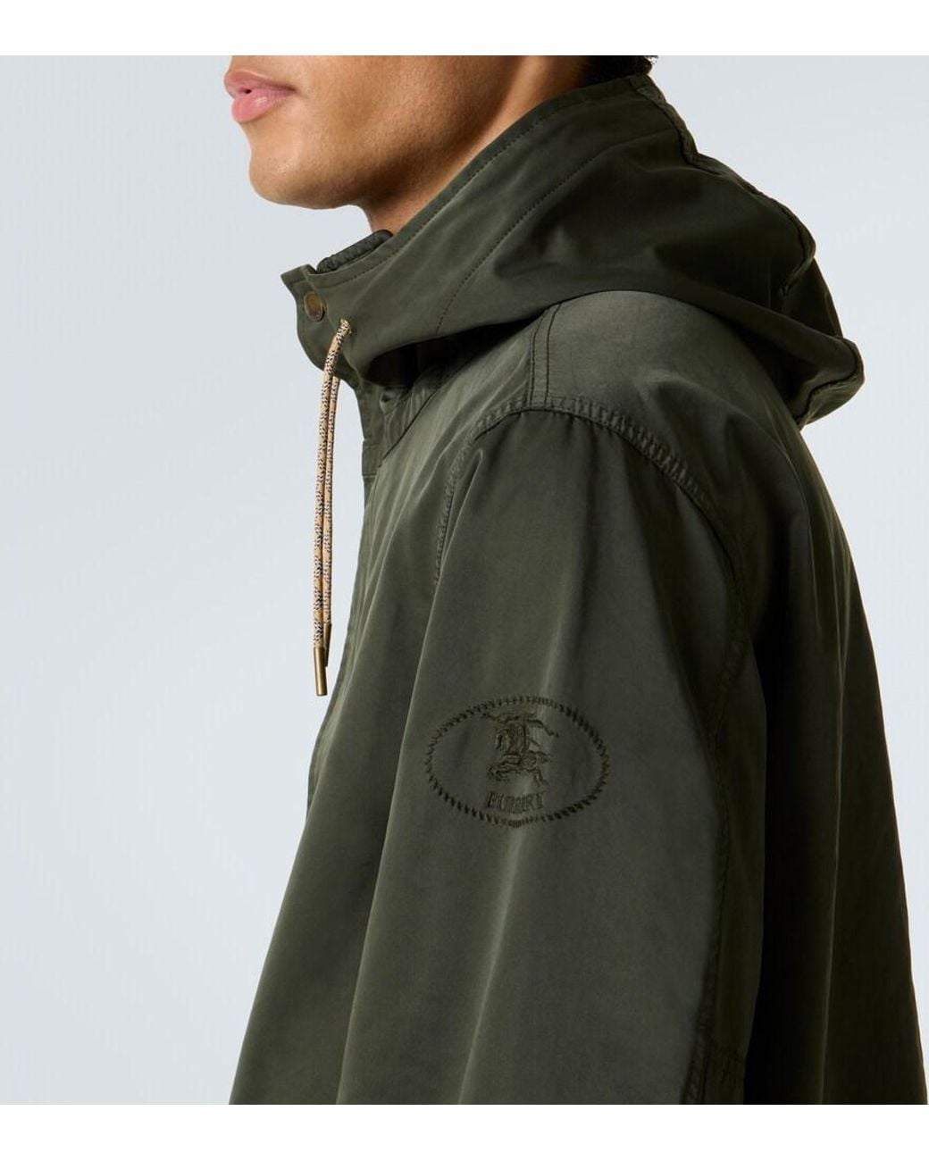 Chaqueta Con Capucha Burberry de hombre de color Green